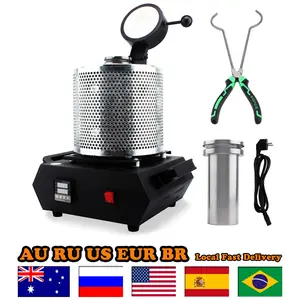 3Kg Gold Melting Furnace - Portable Metal Melting Furnace Gold Silver and Aluminium Graphite Quartz Crucible Equipment Melting