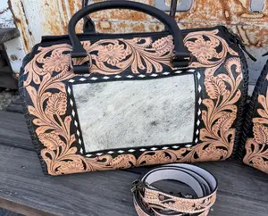 Countryside Co Genuine cowhide & leather LARGE speedy bag