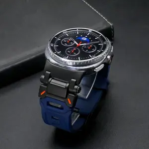 Rubber Watchband For Samsung Galaxy Watch 8 Classic 46mm Luxury Silicone Strap For GALAXY Watch 8 40mm 44mm Sports Men Bracelet Smart Watch Strap