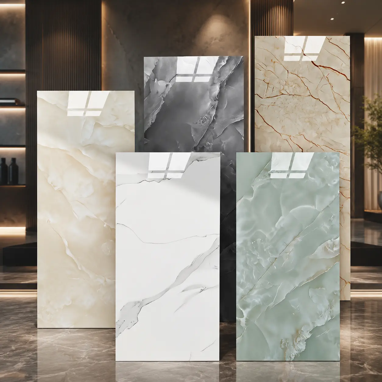 BRODARK 20/40PCS White Marble Tile Wall Stickers Large Easy Peel & Stick Waterproof Self-Adhesive Panels for Kitchen Living Room Bathroom Corridor Home and Dormitory 23.62*11.8in Decorative Ornaments Tiles Sticker