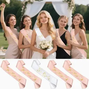 1/5/10pcs Hen Party Sashes Additions Set Party Accessories The Bride to Be Sash White And Bridesmaid Sash Pink, Hen Do Sashes Additions Wedding Bride And Team Bride Sashes for Bridal Shower Hen Party Decorations