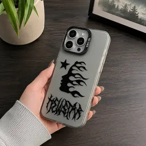 HellstarS Fashion Logo TPU Smartphone Casing - Soft, Shockproof, Drop-Resistant Scrub Back Cover with Protection for iPhone 11,12,13,14,15,16,17 Pro Max, Plus Devices - Phone Accessory, Mobile Electronics Accessories