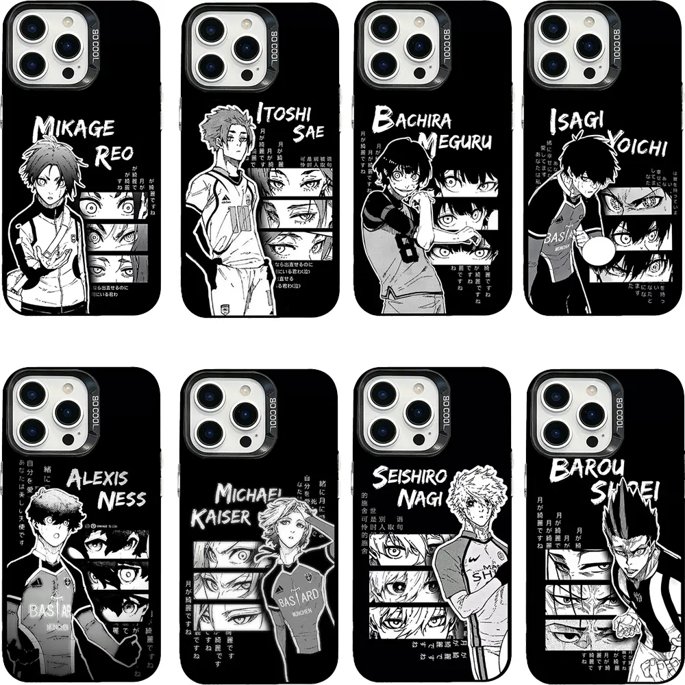 Blue Lock Isagi Bachira Cute Eco-Friendly Flexible TPU Cellphone Case - Protective Shell for iPhone 17 Air,16 Pro Max,15,14 Plus,13,12,11 Devices, Soccer Anime Merchandise Accessory, Ideal Fan Gift