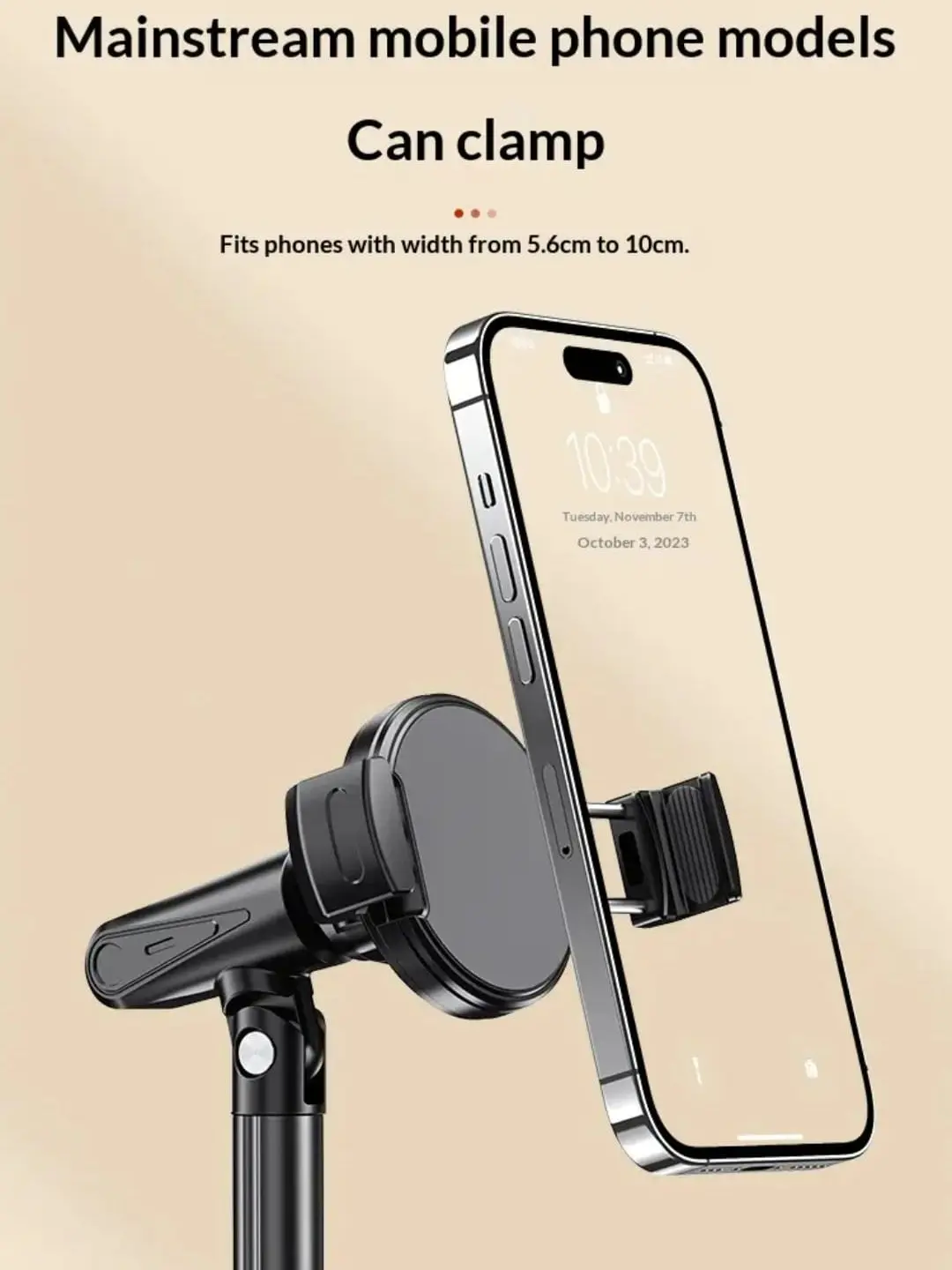 Phone Stand for Desk, Aluminum, Universal Phone Holder, Retractable Cell Phone Stand