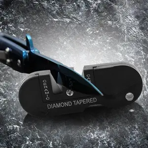 4-In-1 Portable Knife Sharpener, 1 Count Safe & Efficient Tool For Sharpening, Multifunctional Knife Sharpener, Portable Knife Sharpener For Outdoor Camping