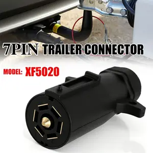 Heavy Duty RV 7 Way Blade Waterproof Trailer Connector, 7 Pin Wiring Replacement Plug Adapter Heavy Duty RV 7 Way Blade Waterproof Trailer Connector, 7 Pin Wiring Replacement Plug Adapter