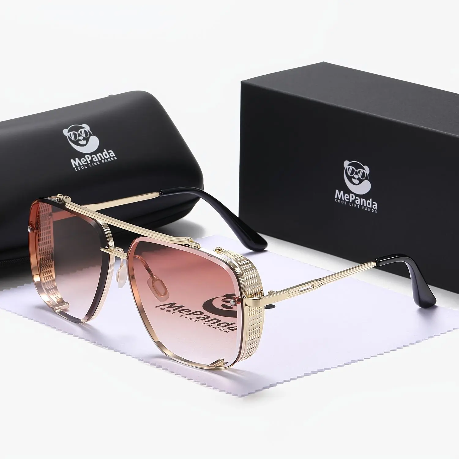 MePanda Unisex Elegant Square Double-beam Retro Trendy Sunglasses UV400