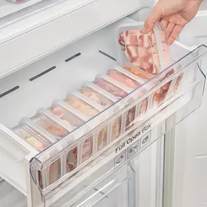 10 Pack Freezer Sealed Clear Storage Boxes, Food Grade Meat Vegetable Prep Containers, Refrigerator Freeze Cool Keep Fresh Leak Proof Organizer Set