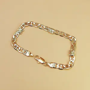 Punk style boyfriend copper plated 18k men's and women's baby elephant ring bracelet friend gift chain retro