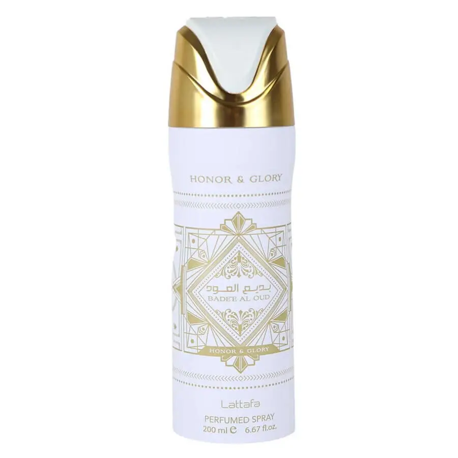 LATTAFA Badee Al Oud Honor & Glory Unisex Scented Body Spray with Pineapple, Pepper Aroma - 200ML Deodorant for Body Care