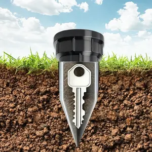 Simulation sprinkler key storage device - Waterproof and rust-proof underground chamber, suitable for gardens, lawns and courtyards. Equipped with user-friendly safety device and fake key storage (made of PETG material) Garden Accessories
