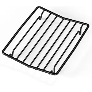 Roasting Rack for Roasting Pan,Baking Rack for Cooking, Roasting, Grilling,V Shape Non-Stick Wire Rack,10×8" Black
