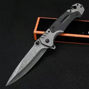 Stainless steel Multifunctional folding knife Glass Breaker, Seat Belt Cutter - EDC Sharp Folding Knives - Small Tool for Camping Hiking - Gifts for Men, Women Compact Folding Grip Knife