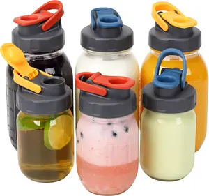 Soligt Mason Jar Lids, 4/6-Pack Wide/Regular Pour Spout Flip Cap Lids for Ball Brand Mason Jars, for Drinking Salad Dressing & Food Storage, Drink ware, Tumbler , not included Jars, Bpa Free Leakproof Kitchen Containers Utensils