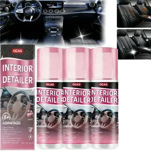 Car Interior Cleaner & Restorer Kit 100ml, Leather Plastic Rubber Cleaner & Polish, All-in-One Auto Detailing Spray with UV Protection, Easy-to-Use Interior Care Solution