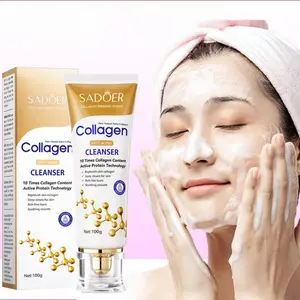 Collagen Gentle Facial Cleanser - Deep Cleansing, Hydrating & Non-Drying Firming & Hydrating Collagen Skincare Kit | 6-Step Anti-Aging Routine (Cleanser, Toner, Eye Serum, Face Serum, Lotion, Cream)