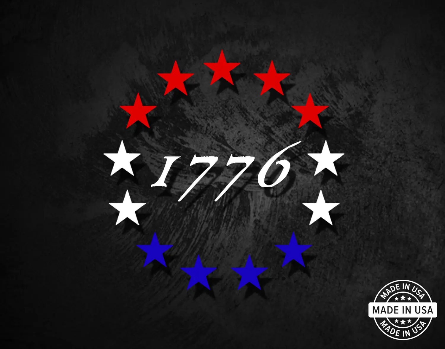 Betsy Ross 1776 Red / White / Blue - 13 Stars - Patriotic Vinyl Decal
