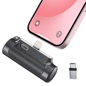 6500mAh Mini Ultra-Compact Portable Charger | Power Bank for iPhone & Android - Black Smartphone Accessory