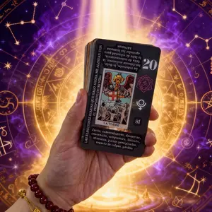 Spanish Tarot Card Game Set, Beginner Friendly Astrology Oracle Cards, Includes Keyword Guide, Perfect Gift for Divination Enthusiasts, Durable Tarot Cards