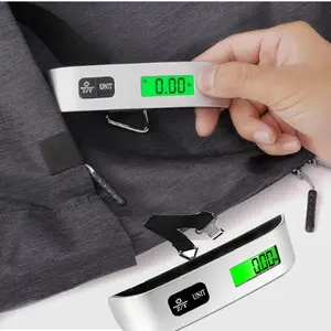 Digital Handheld Luggage Scale, Backlit LCD Display, Hanging Travel Baggage Scale, Large Handle, Hook Design, Perfect Holiday Gift