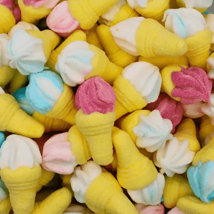 Marshmallow Cream Cones - Italian Creamy Marshmallows - Imported from Italy - Italian - Sugar Vanilla Sweet -