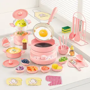 Gotoofun Kids Cooking Set | Real Pink Mini Kitchen for Kids 8-12 | Safe Play Knife Set | Montessori Pretend Cooking Toy | Birthday & Summer Gift Ideas