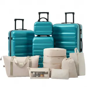 Travel Luggage Set 5 Pieces with 8 Cubic Storage Bags Including Laundry Underwear Shoe Bags Comprehensive Travel Accessories Essentials