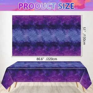 8 Pack Space Galaxy Party Tablecloths, Starry Night Tablecover Supplies, 51x87'' Plastic Galaxy Table Cover for Space Galaxy Theme Party Decorations...