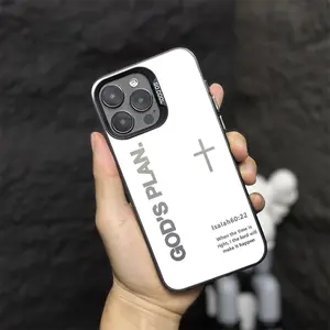 God's Plan Pattern IMD Craft Laser Phone Case Suitable for iPhone 17 Air 16 15 14 Plus 13 12 11 Pro Max Plus XR XS Samsung Galaxy S25 S24 S23 S22 Military grade Anti fall and Anti shock Measures, Perfect Gift for Family and Friends Cellphone Smartphone