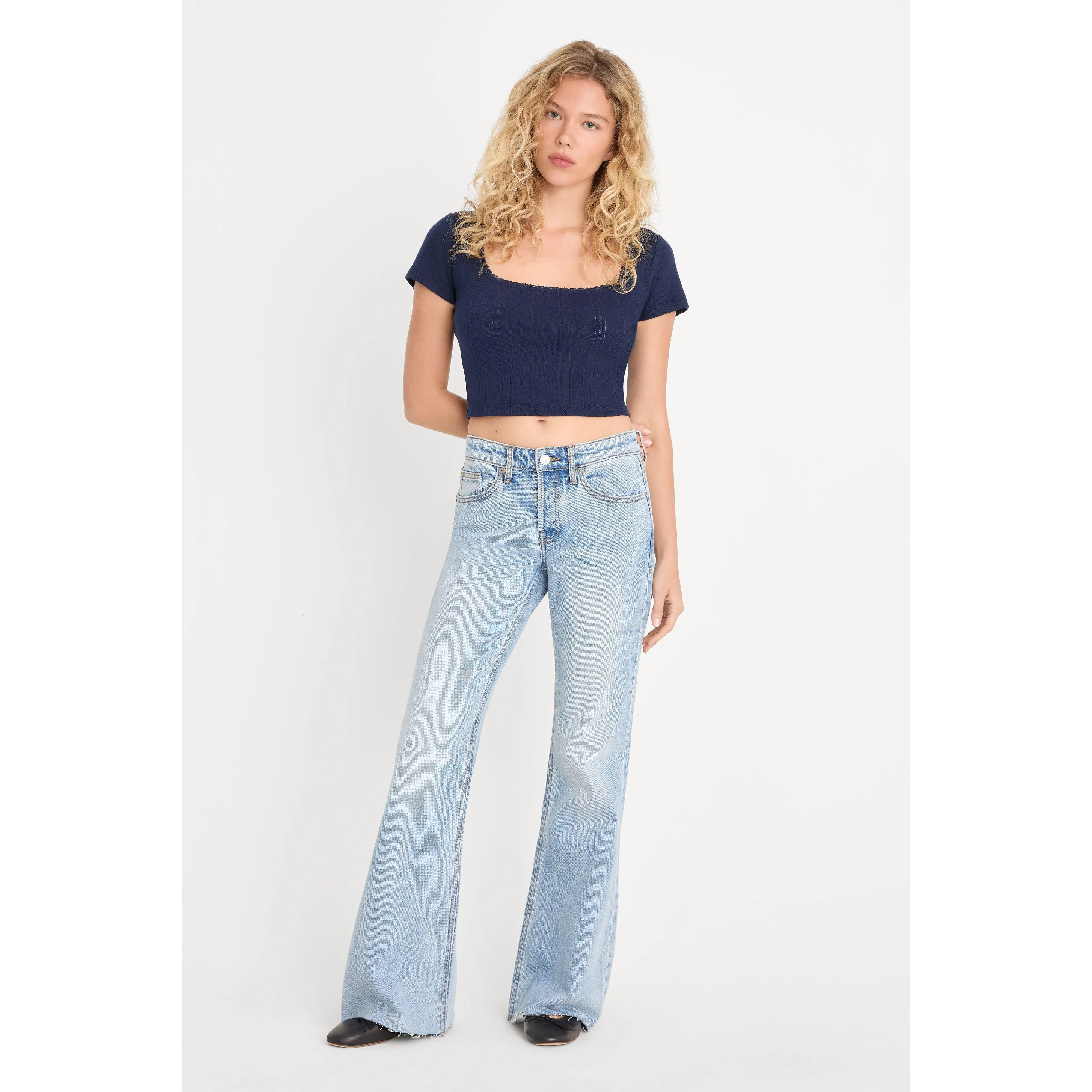 VINTAGE LOW RELAXED FLARE JEANS | INDIGO1288