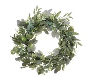 Puleo 24" Eucalyptus Spring Wreath With  Creepig Jenny