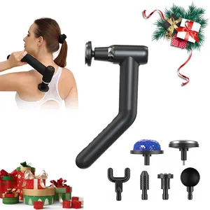 Massage Gun With Upgraded Extended Handle, Back Neck Massager For Deep Tissue Massage Hammer Deep Tissue, Percussion Massage Gun With 6 Massage Heads & 6 Speed Levels, Halloween gift