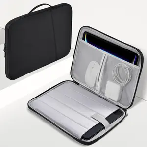 12.9-13 inch iPad Pro Case, Padded Travel Carrying Sleeve for iPad Pro 13-in M4 & iPad Air 13-in M2 M3(2025), Water-Resistant Shockproof iPad Soft Bag Cover w/Accessory Pocket -Black