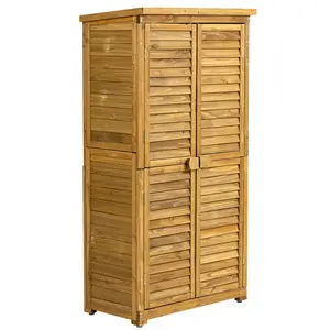 Marites Craftsman Vertical Patio Storage Shed