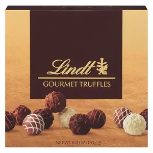 Lindt Gourmet Chocolate Candy Truffles Gift Box, Assorted Chocolate Candy Truffles, 6.8 oz.