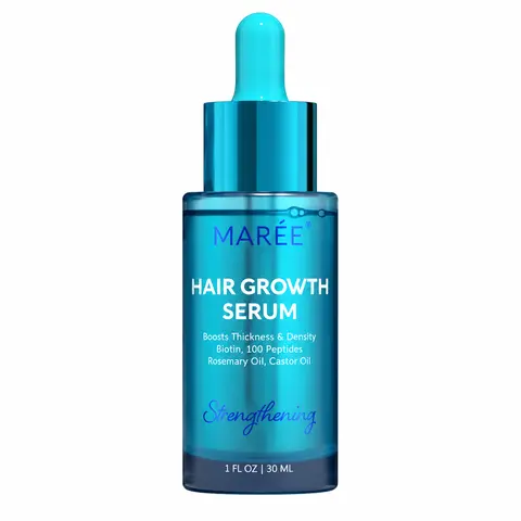 MARÉE Hair Growth Serum – Scalp & Hair Thickening Serum – Caffeine, Peptides & Rosemary Oil – 1 fl oz