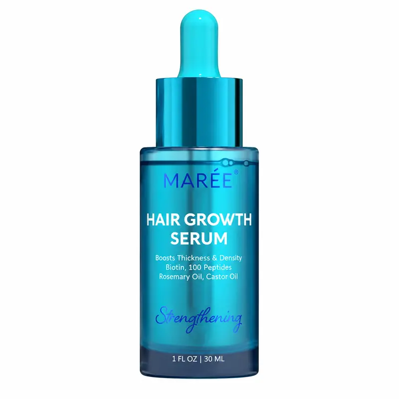 MARÉE Hair Growth Serum – Scalp & Hair Thickening Serum – Caffeine, Peptides & Rosemary Oil – 1 fl oz