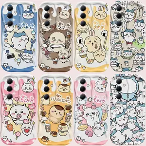Japan comics Cute Chiikawas 3D Wave Case For For iPhone 17 Pro Max Air,16,15,14,13,12,11,Plus,Pro Max,XS,X,XR,SE,Mini,8,7 Soft Silicone Black Cover