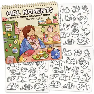 Coco Wyo Girl Moments Vol.2 Coloring Book (Spiral Bound) & Sticker Set