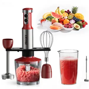 [LIVE]Prasky Electric Immersion Blender, 20 Adjustable Speed& 5 in 1 Hander Blender, 800ml Mixing Beaker, 600ml Chopper, Powerful and Sharp 4-leaf blades,Whisk and Milk Frother Household Appliances Multifunction Durable