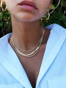 3pcs Silver Color Stainless Steel Necklace Set, Ladies Layered Necklaces for Daily Wear & Special Occasions, Perfect Gift for Loved Ones, Necklace Chain