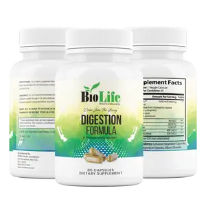 Biolife Digestion Formula - Digestive Enzymes for Women and Men with Probiotics - Makzyme-Pro, Bromelain, Papain, Fungal Lipase & Lactase and Alpha Galactosidase for Gut Health - 60 Capsules