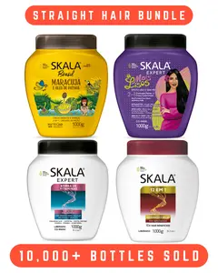 SKALA SUPER SET STRAIGHT HAIR - MAIS LISOS + BOMBA DE VITAMINAS + 12 IN 1 + MARACUYA