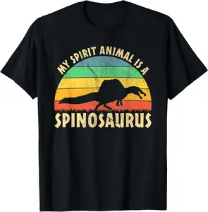 Casual Cotton shortsleeve tees  Spinosaurus My Spirit Animal - Dinosaur Lover T-Shirt