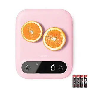 Pink High Precision Digital Food  Kitchen Scale 5000g/11lb*1g - 6 Units g,oz,kg,ml,fl.oz,lb,lb:oz Tare Function Auto On/Off for Baking Cooking Meal Prep Bread, milk and other foodstuffs / ingredients  digital food scale  (Batteries Included)