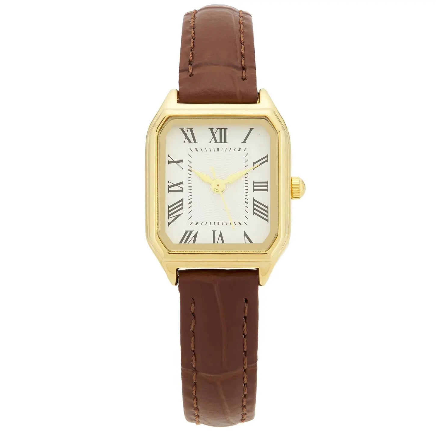 8 Other Reasons Leather Watch in Brown & Gold