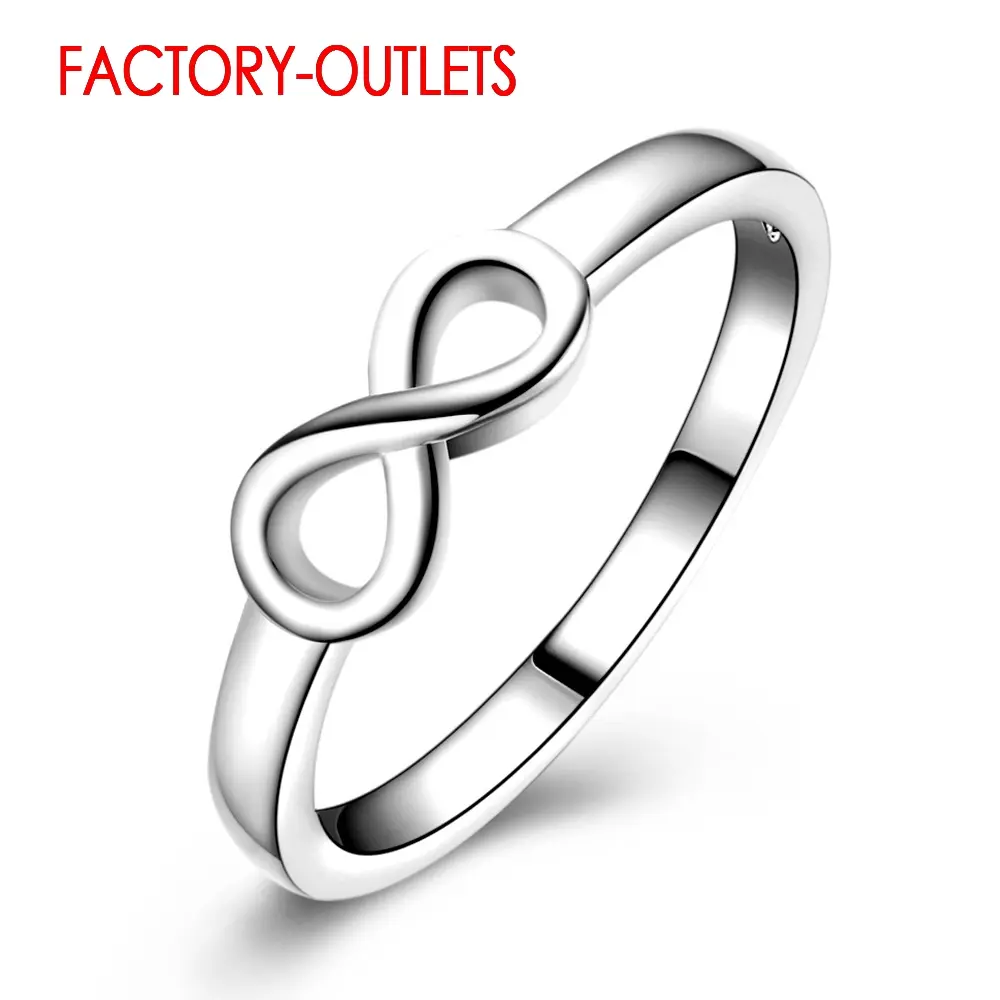TopJewe - Genuine 925 Sterling Silver Infinity Ring Romantic Symbol Fashion Jewelry s For Women Girls Wedding Engagement