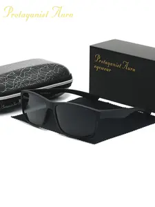 Protagonist Aura Polarized Sunglasses, Uv400 Protection, Square Frame Design, Ideal for Driving & Daily Use, Unisex Style