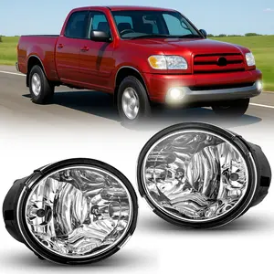 Nilight Fog Lights Assembly Compatible with 2001 2002 2003 2004 2005 2006 2007 Toyota Sequoia 2000-2006 Tundra(NOT fit steel front bumper models) w/9006 12V 51W Bulbs Clear Lens