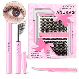 240 DIY Deluxe False Eyelash Sets, Eyelash Extension Sets Volume Eyelash Extension Sets 9-17mm Eyelash Curler 30+40D Personalized Eyelash Set with Eyelash Adhesive, Eyelash Remover, Christmas gifts, New Year gifts, Black Friday